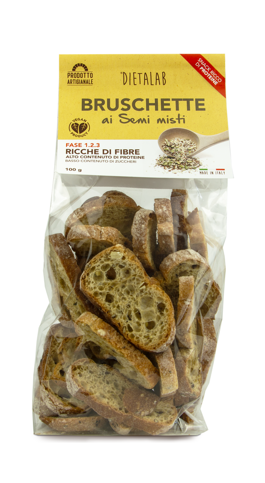 Bruschette ai semi misti